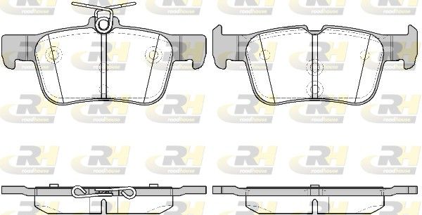 Set of brake linings, disc brake