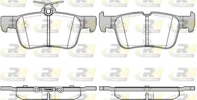 Set of brake linings, disc brake