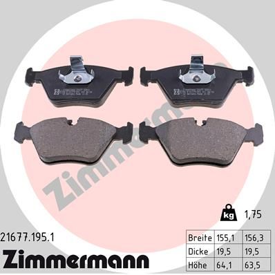 Set of brake linings, disc brake