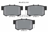 Set of brake linings, disc brake