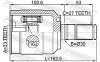 Set of hinges, drive shaft