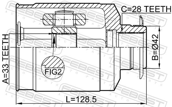 Set of hinges, drive shaft