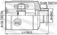 Set of hinges, drive shaft