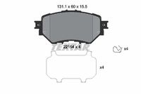 Set of brake linings, disc brake