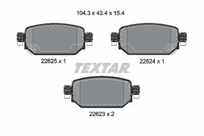 Set of brake linings, disc brake