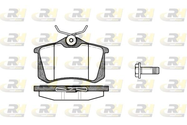 Set of brake linings, disc brake