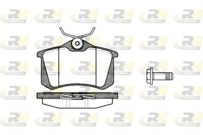 Set of brake linings, disc brake