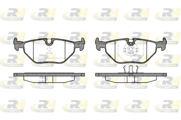 Set of brake linings, disc brake