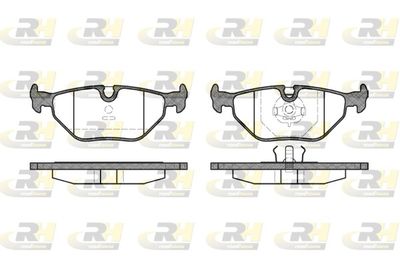 Set of brake linings, disc brake