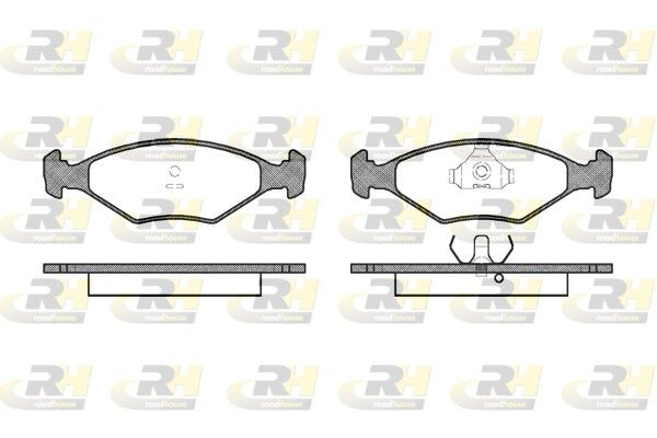 Set of brake linings, disc brake