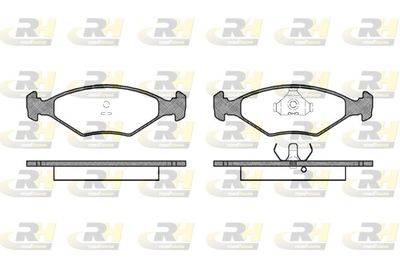 Set of brake linings, disc brake