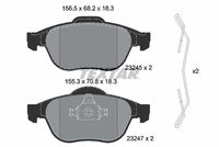 Set of brake linings, disc brake