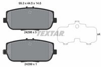 Set of brake linings, disc brake