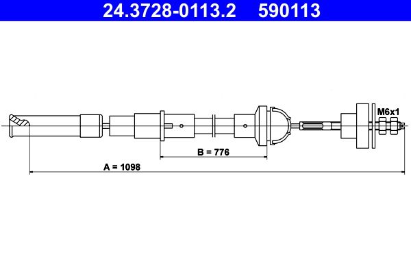 Cable drive, clutch drive