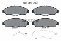 Set of brake linings, disc brake