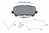 Set of brake linings, disc brake