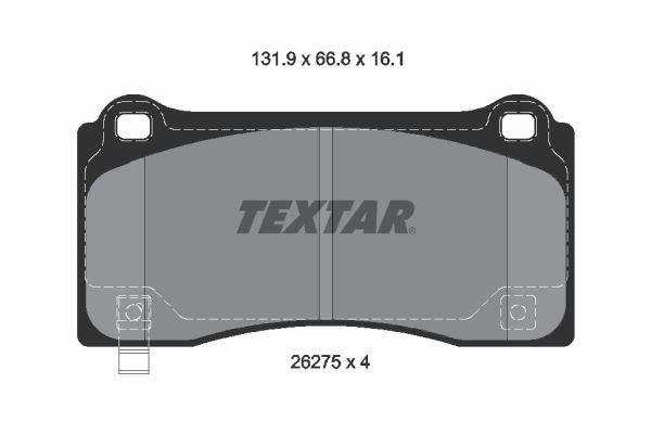 Set of brake linings, disc brake