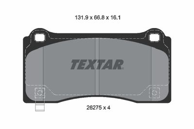 Set of brake linings, disc brake