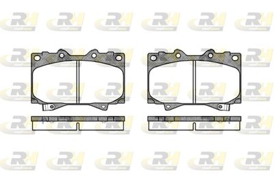 Set of brake linings, disc brake