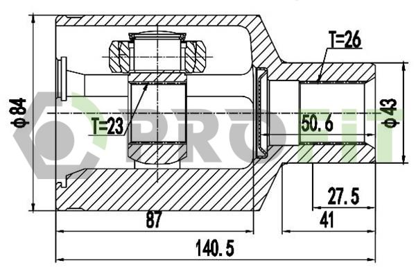 Set of hinges, drive shaft