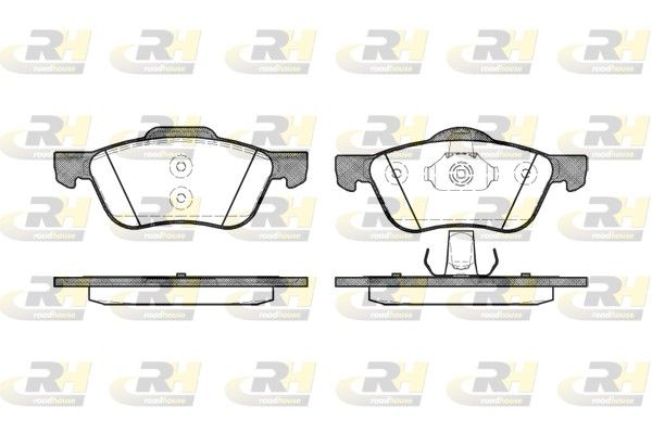 Set of brake linings, disc brake