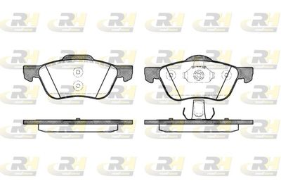 Set of brake linings, disc brake