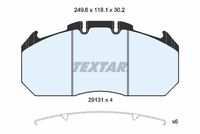 Set of brake linings, disc brake