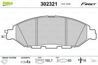 Set of brake linings, disc brake