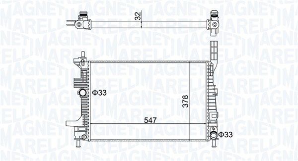 Radiator, engine cooling system