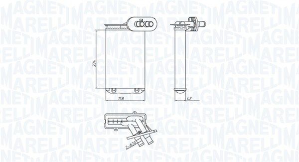 Heat exchanger, interior heating system