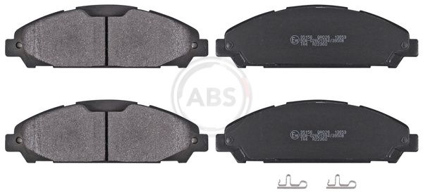 Set of brake linings, disc brake