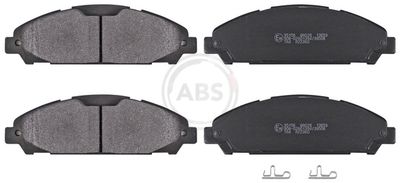 Set of brake linings, disc brake