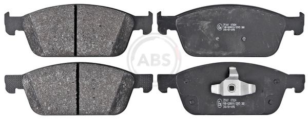 Set of brake linings, disc brake