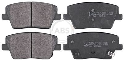 Set of brake linings, disc brake