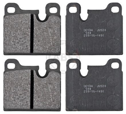 Set of brake linings, disc brake