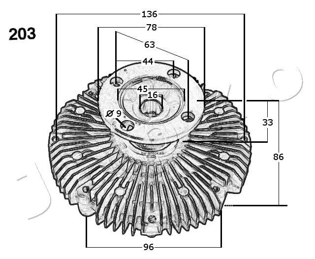 Coupling, radiator fan