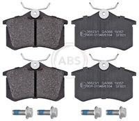 Set of brake linings, disc brake