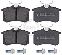 Set of brake linings, disc brake