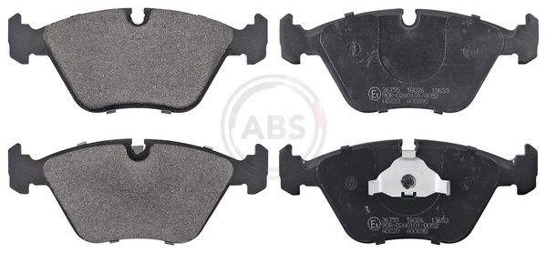 Set of brake linings, disc brake