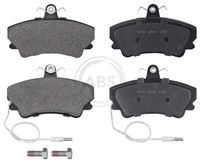 Set of brake linings, disc brake