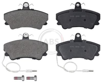 Set of brake linings, disc brake