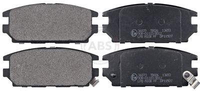 Set of brake linings, disc brake