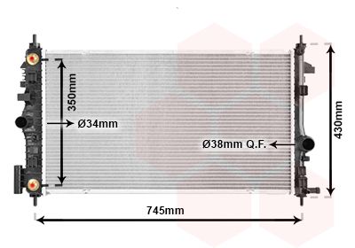 Radiator, engine cooling system