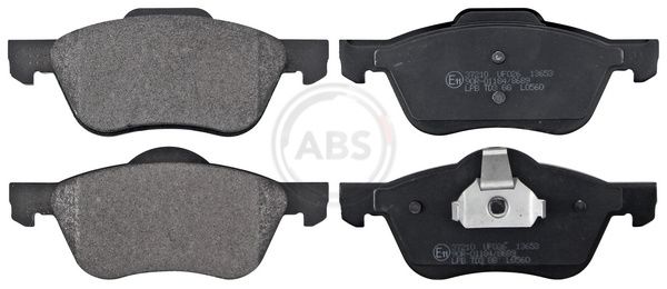 Set of brake linings, disc brake