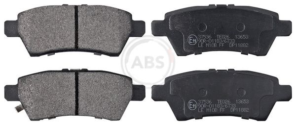 Set of brake linings, disc brake