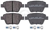 Set of brake linings, disc brake