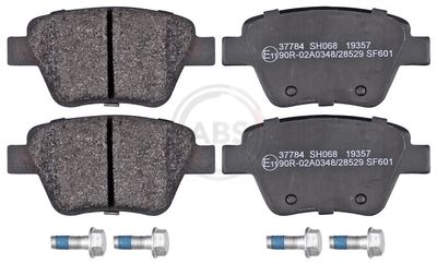 Set of brake linings, disc brake