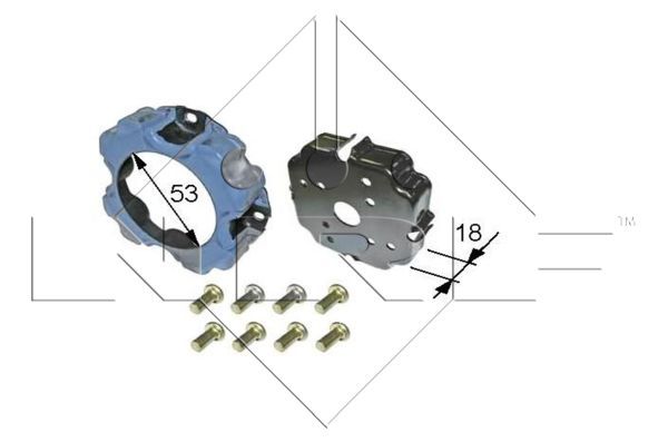 Driven disc, electromagnetic clutch (compressor)