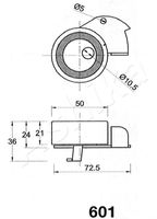 Tensioner, toothed belt