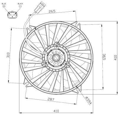 Fan, engine cooling system